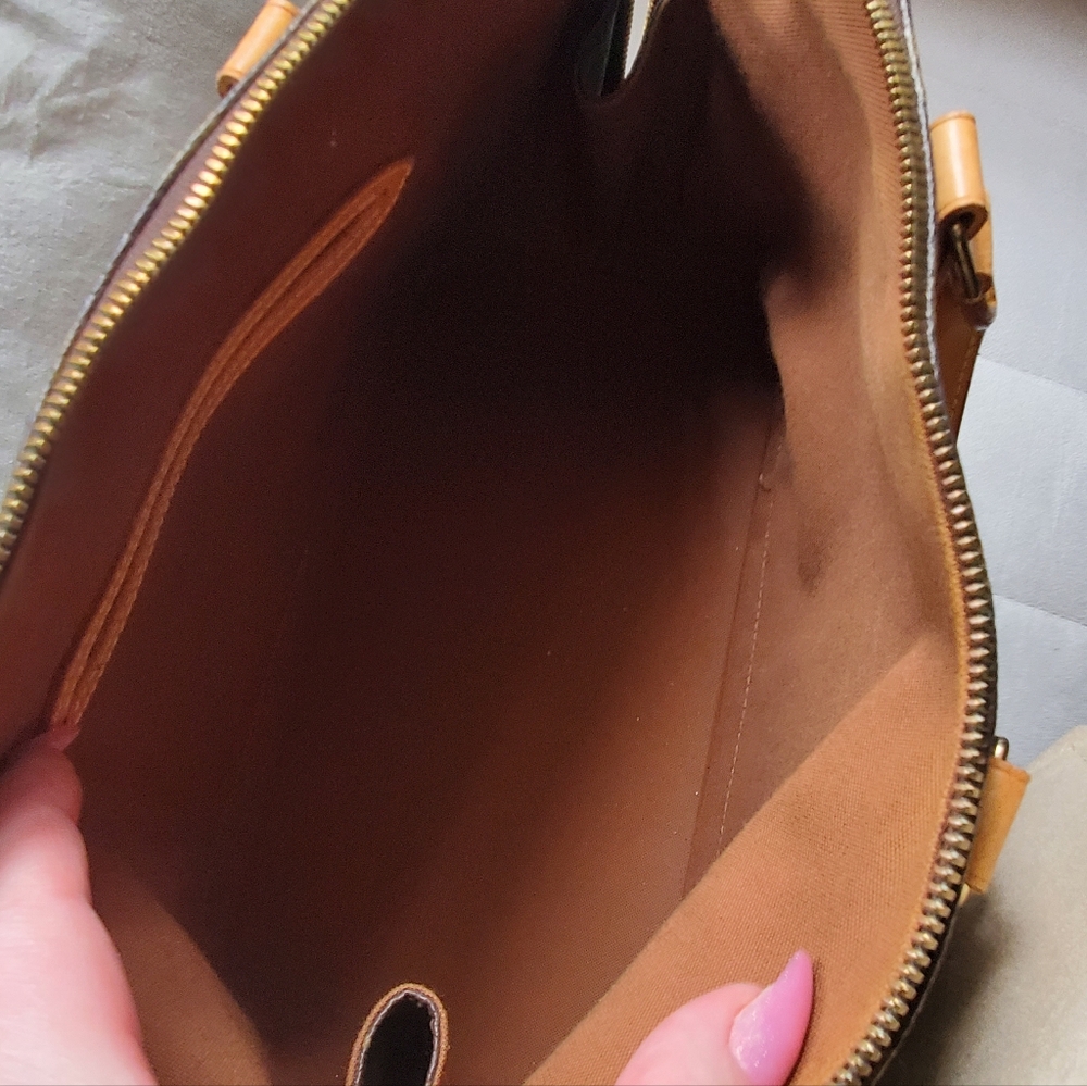 Louis Vuitton Monogram Alma Satchel - Brown Monogram with Tan Trim - Picture 6 of 14